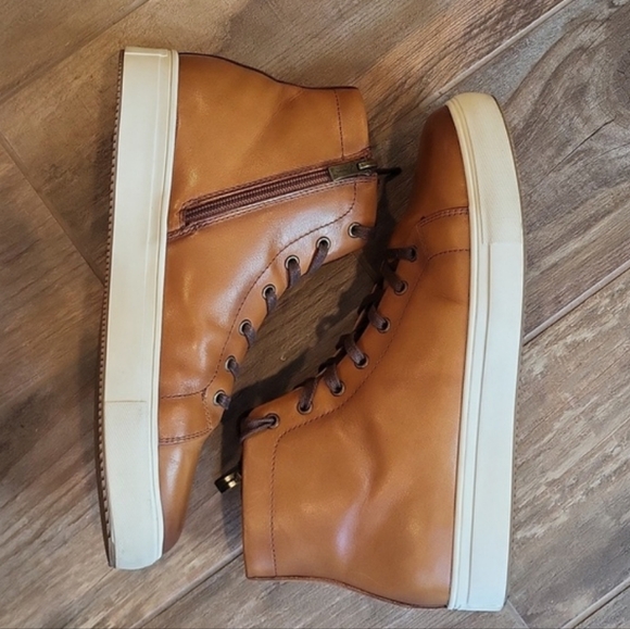 Jousen Leather High-Top Dress Sneakers, Size 8 - Picture 5 of 15